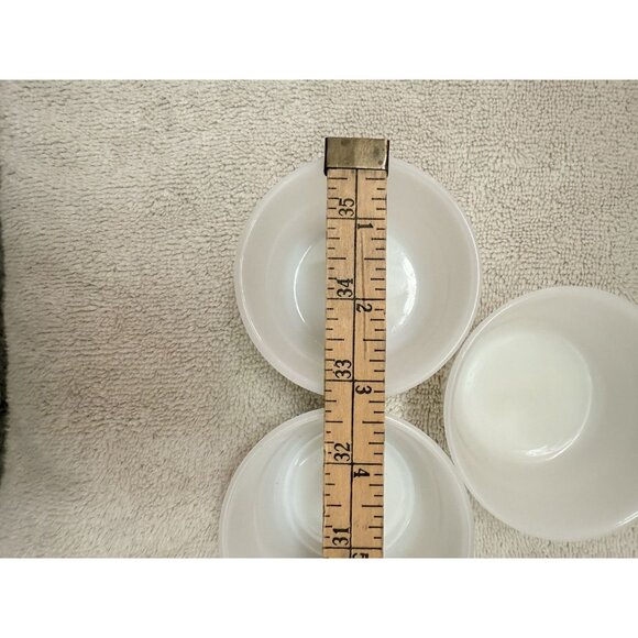 Lot of 3 Vintage Milk Glass Glasbake Custard Ramekin Baking Cups Small Dishes - Picture 7 of 8